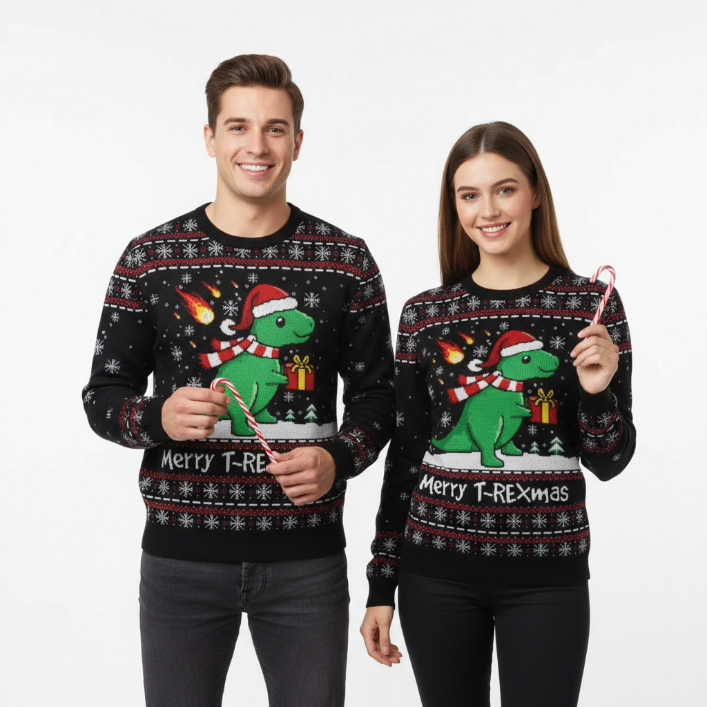 Unisex "Dino-Mite Holiday" Sweater