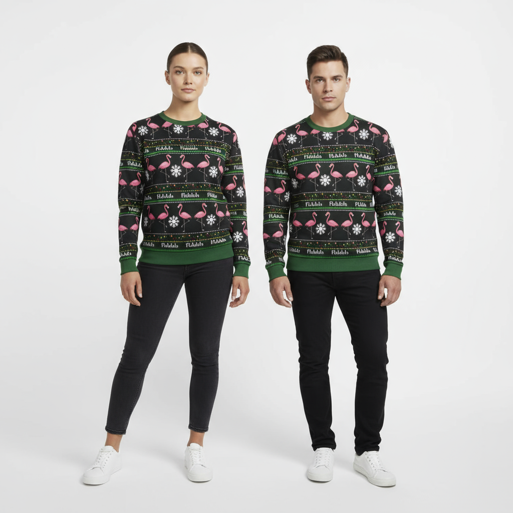 Unisex "Flamingo All The Way" Sweater