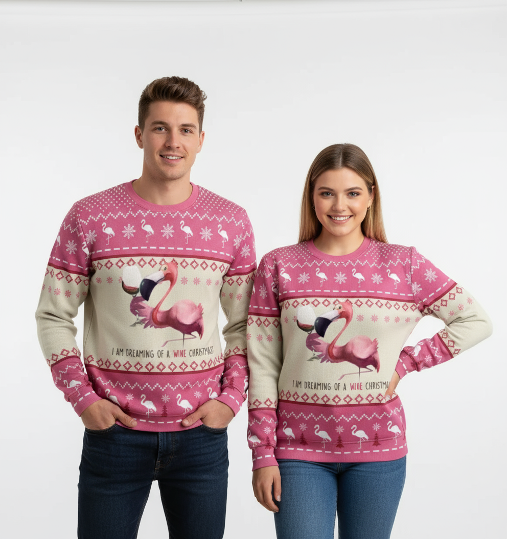 Unisex "The Festive Pink Float" Sweater
