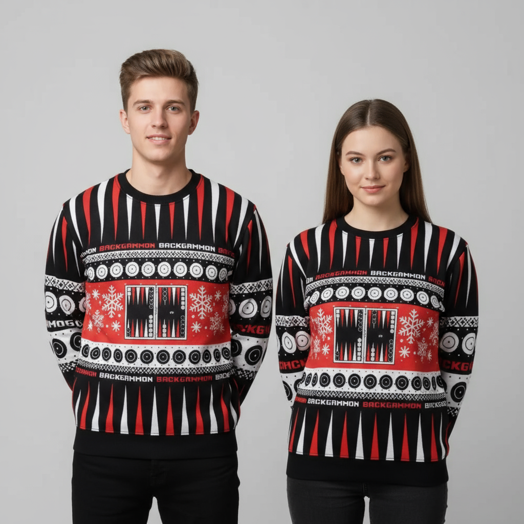 Unisex "Double Six Holiday Luck" Sweater
