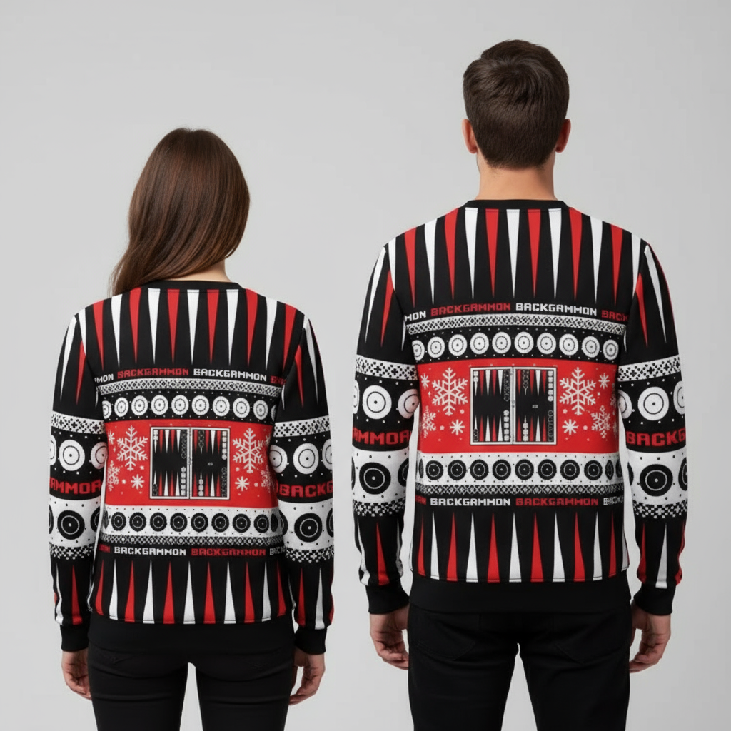 Unisex "Double Six Holiday Luck" Sweater