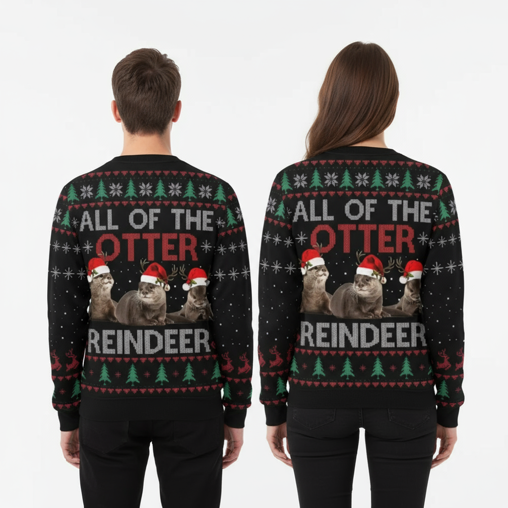 Unisex "River Romp Reindeer" Sweater