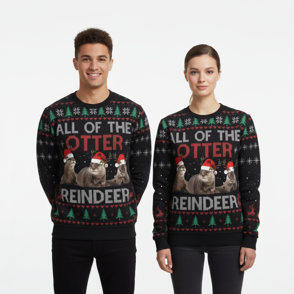 Unisex "River Romp Reindeer" Sweater