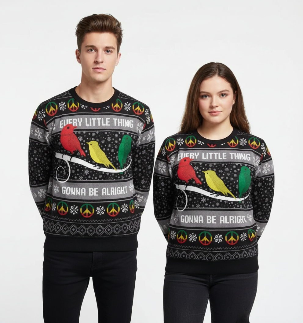 Unisex "Three Little Birds Christmas" Sweater