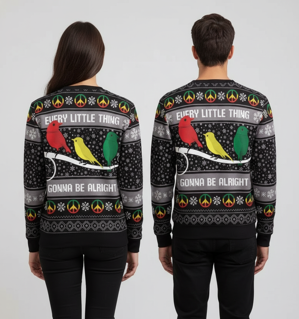 Unisex "Three Little Birds Christmas" Sweater